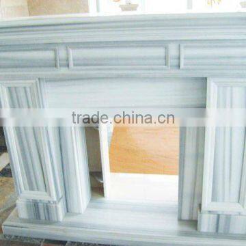 Natural White Marble Fireplace