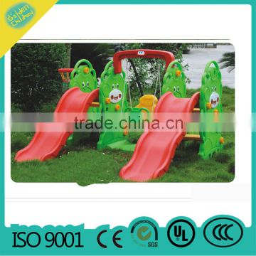 combined baby slide with swing , outdoor small plastic slide