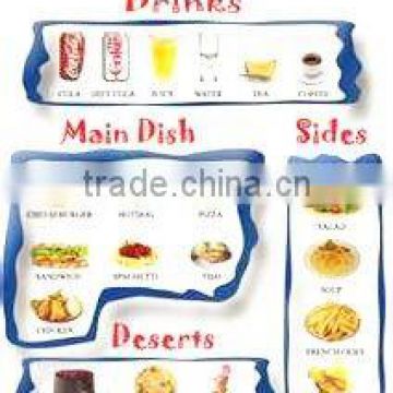 Popular Customed Menu Book ,Menu Cover for Restaurant & Hotel