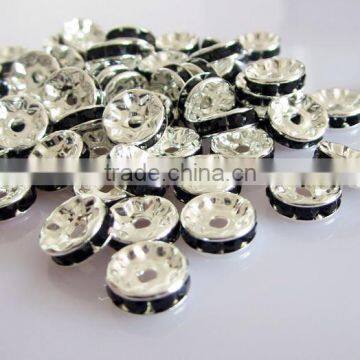 4mm to 12mm Rhinestone spacer beads! Loose Jewelry Rhinestone Round Spacers beads for Bracelet Necklace Making