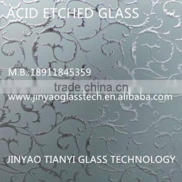 acid etched glass