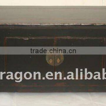 Chinese Antique Black TV Console With Four Drawer Two Door 170*40*55cm