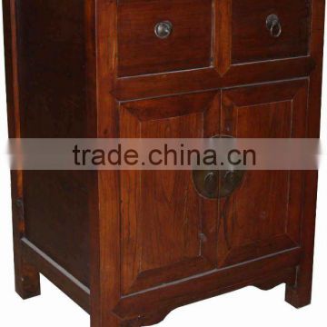 chinese antique two door two drawer storage cabinet