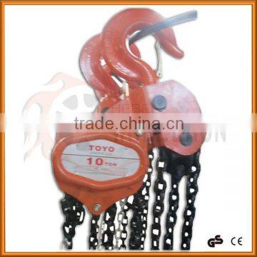 Construction material Toyo manual chain pulley block 10 ton chain hoist