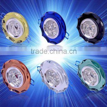 Hot Sale CE/RoHS recessed Modern crystal LEDdownlight3w