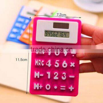 Calculator Gift Set / Silicone Solar Power Mini Calculator/ Logo Customized OEM Electronic Manufacturer photo-2