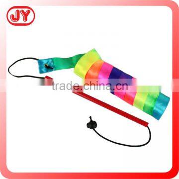 Colorful rainbow dance rhythmic gymnastics ribbon