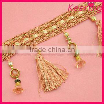 fashion beaded apparel tassel fringe for dresses WTP-1291