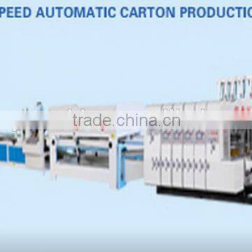 Fully automatic carton making linkage line / Flexo printer gluer and bundling machine