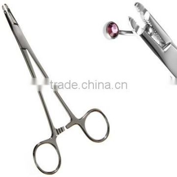 Holding Forceps Steel Body Piercing Tools 6"