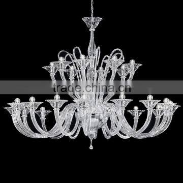 Contemporary Glass Chandelier Lighting Pendant Hanging Light Fixture 24 Arms LED Suspension Lamp CZ3566/24