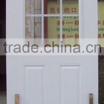 9 lite powder coating steel glass door