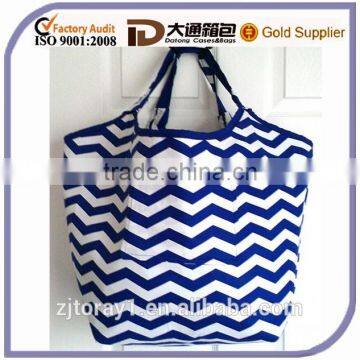 Ladies Stripe Oversized Tote Beach Overnight Weekend Sports Bag