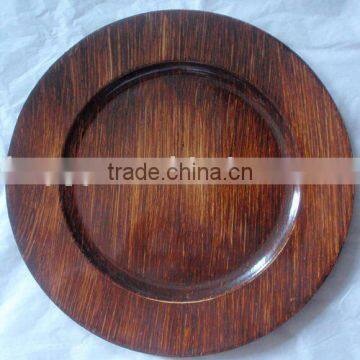 Round charger plastic plate