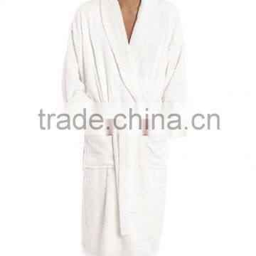 Popular cheap comfortable and soft white cotton bath robe