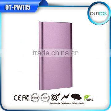 Dual Usb Output Aluminum Power Bank With Led Display and Custom Logo