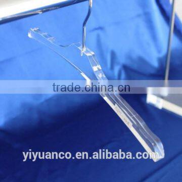 Factory of ISO9001 acrylic hanger with clips/ clothes hanger