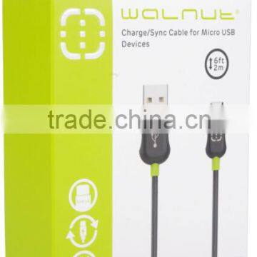 Walnut 2m Length Black Micro USB Cable for Universal Phone photo-5