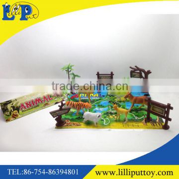 Cute design animal toy figure set for children