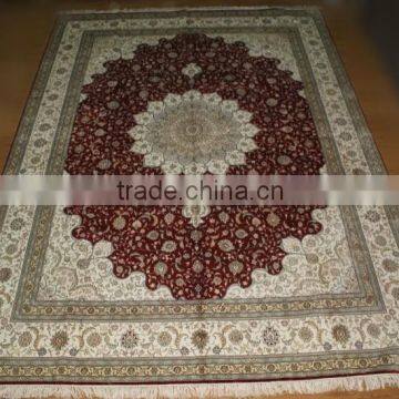 persian royal red silk carpet hand knotted silk rug