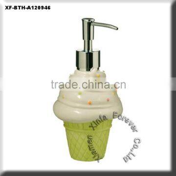 cupcake ceramic liquid soap bottle