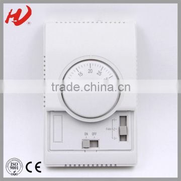 Fan speed control room thermostat for air conditioning