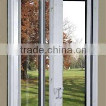 Foshan cheap house window for sale,Plastic crank handle window for balcony,PVC replacement crank glass window