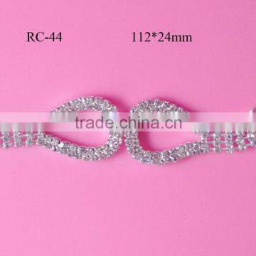 Stock hot selling rhinestone connector for headband/hairwear(RC-44)