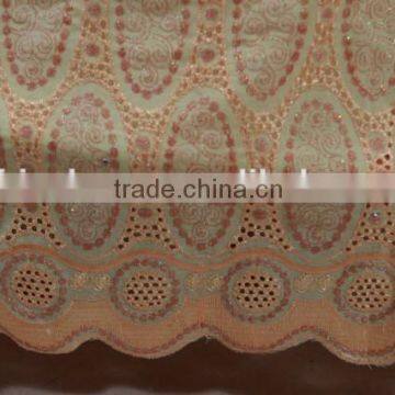 Beautiful Party Dress Custom Embroidery Fabric Combed Cotton Fabric Designer Dress photo-5