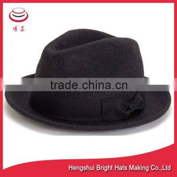 Men Cheap Gangster Trilby Wool Fedora Hat