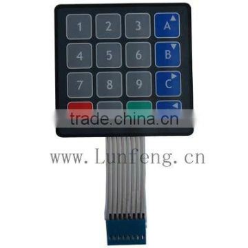 Custom metal dome membrane keypad