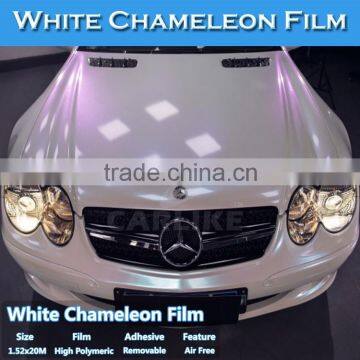 CARLIKE Brand Chameleon Pearl White Glossy PVC Film Red For Car Sticker photo-5
