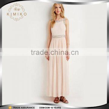 Alibaba Pleated Large Dress,Beaded Chiffon Dress,Sleeveless Maxi Dress