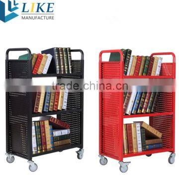 Colorful metal library/home/file bookmobile steel book carrier