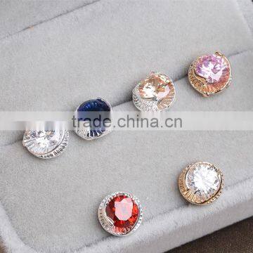 High quality cubic zirconia earrings Gold plated earrings free samples