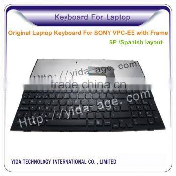 Brand New SP Layout Laptop Keyboard For Sony VPC-EE With Frame Black