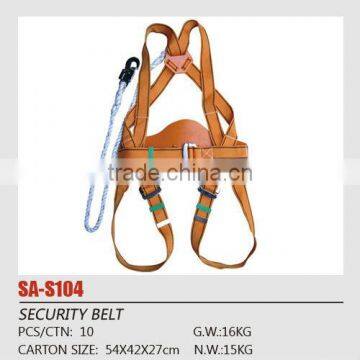 Harness safety with back support