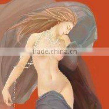 High resolution Glossy Non-woven cloth for printing nude art picture