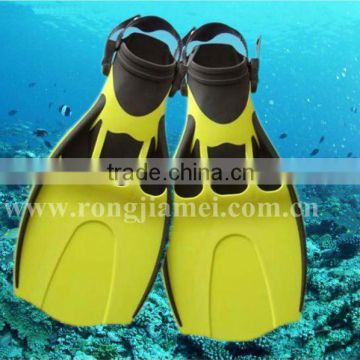 yellow colors swim fins adjustable with TPE materail (DF-017)