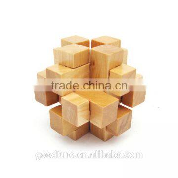 2015 Hot Sale Wooden IQ Intelligent Puzzle Magic Puzzle Kongming Lock Brain Teaser Model Number GAD1074 photo-4