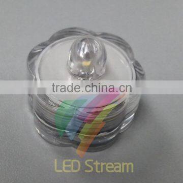 Mini Waterproof Flower Tea Light Submersible Lamp For Christmas Holiday Wedding Party Swimming Pool Cell Battery photo-2