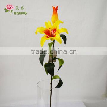 wholesale single stem artificial big lily flower one head one bud real touch