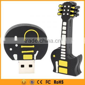 PVC Fashion Black Guitar Style 8gb USB Flash Drive