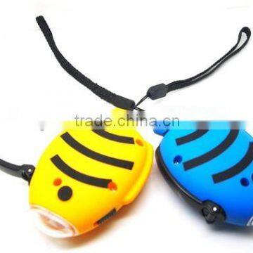 2led animal shape dynamo charger led flashlight