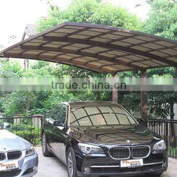DIY aluminum carport with polycarbonate sheet car canopy