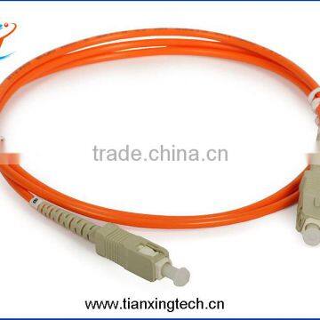 Orange SC PC multi mode fiber optic patch cord