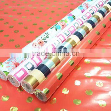 China wrap flower print gift wrapping paper gold stamping foil art paper factory                        
                                                Quality Choice