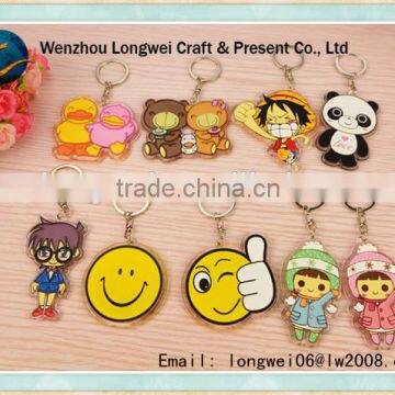 cartoon custom production keychain/key chain wholesale