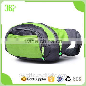 Men Sport Running Bag Multifunction Plain Waist Bag with Compartment