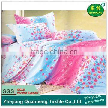 Polyester material floral fabric for bed sheet